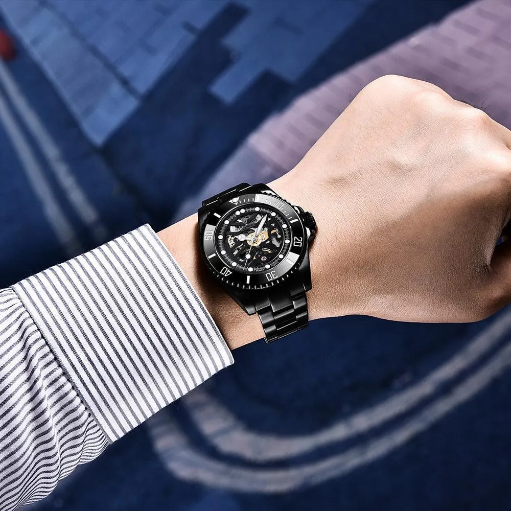 Pagani Design PD-1859 Steel Band Mechanical Watch - Luminous & Waterproof