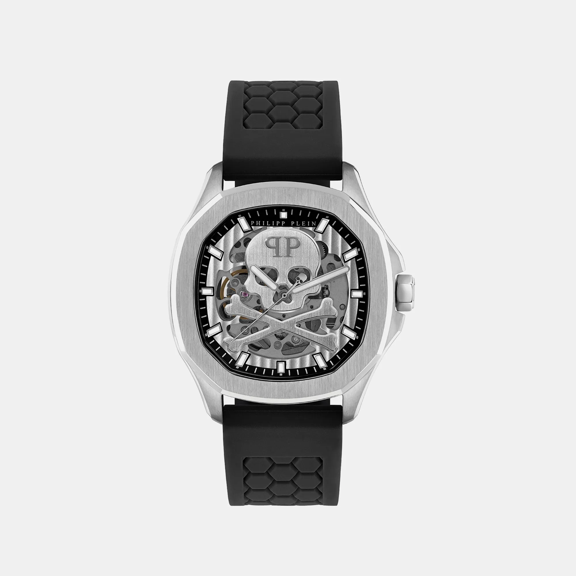 Plein Philipp Men's Silver Automatic Silicon Watch PWRAA0123