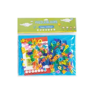 Puzzle Blocks Alphabet Set Blue