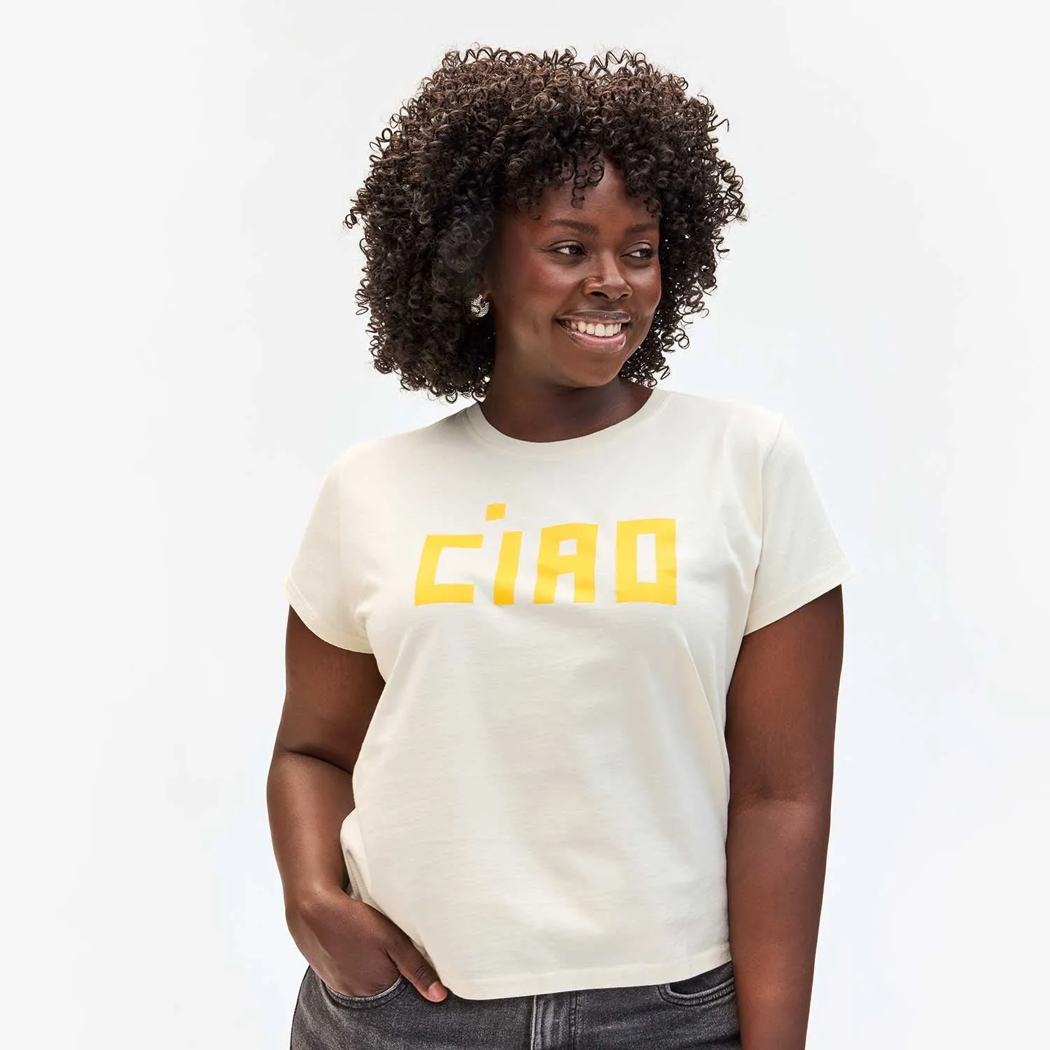 "Block Ciao" Classic Tee (Cream)