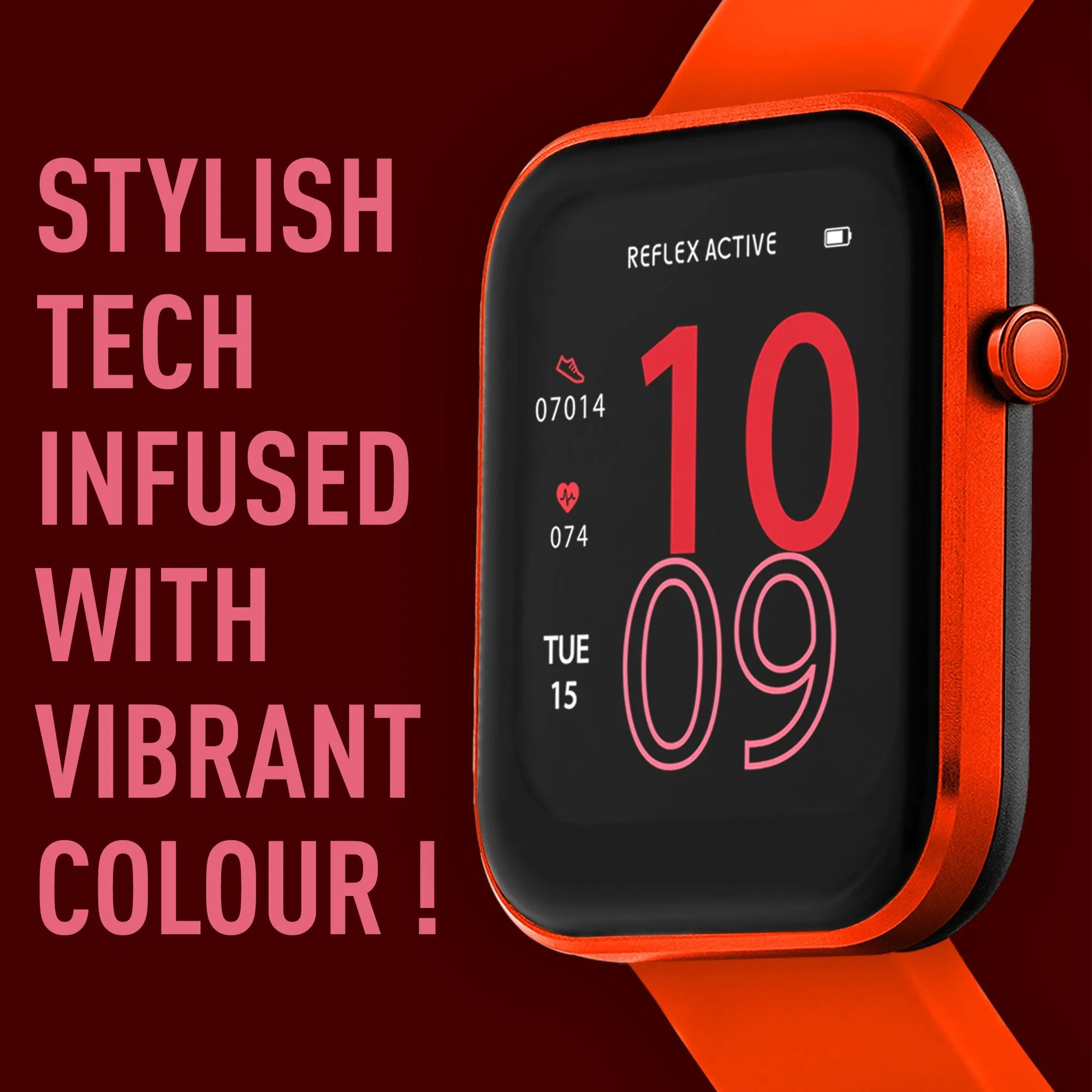 Reflex Active Series 12 Red Silicone Smartwatch RA12-2160