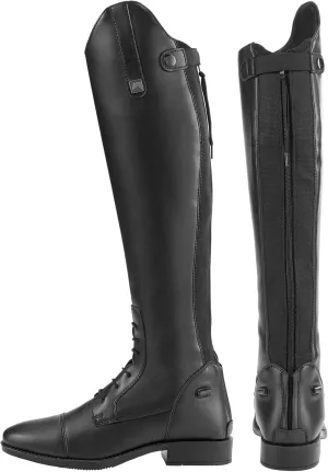 Riding Sport - Ladies' Equestrian Black Synthetic Leather Field Boots - Slim - 9
