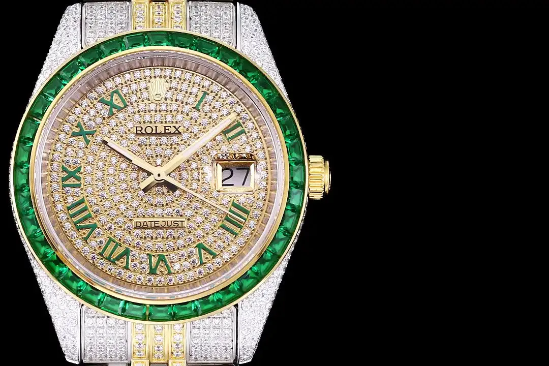 Rolex Datejust 126300 41mm Dial Full-Diamond Yellow Gold