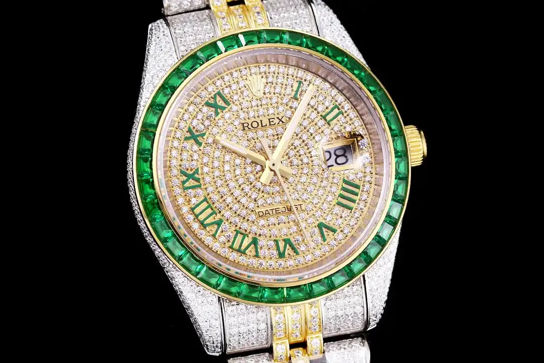 Rolex Datejust 126300 41mm Dial Full-Diamond Yellow Gold