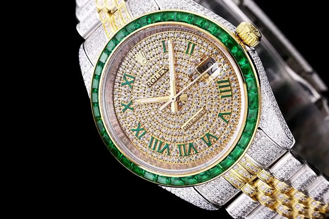 Rolex Datejust 126300 41mm Dial Full-Diamond Yellow Gold