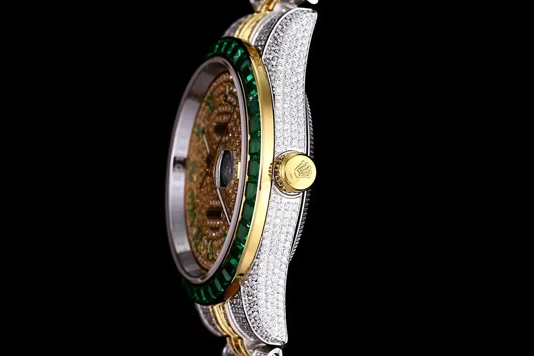 Rolex Datejust 126300 41mm Dial Full-Diamond Yellow Gold