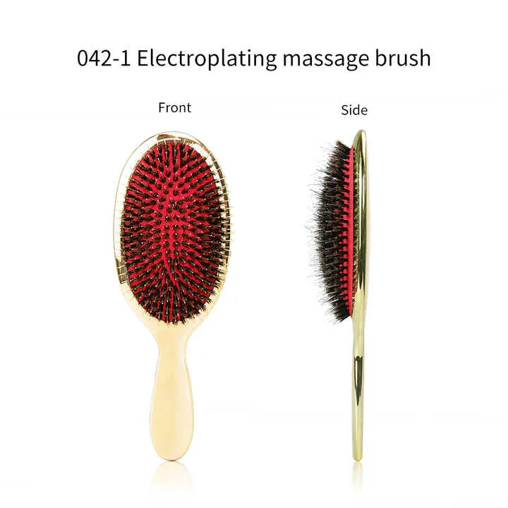 Rose Gold and Silver Metallic Finish-فرشاة شعر متينة