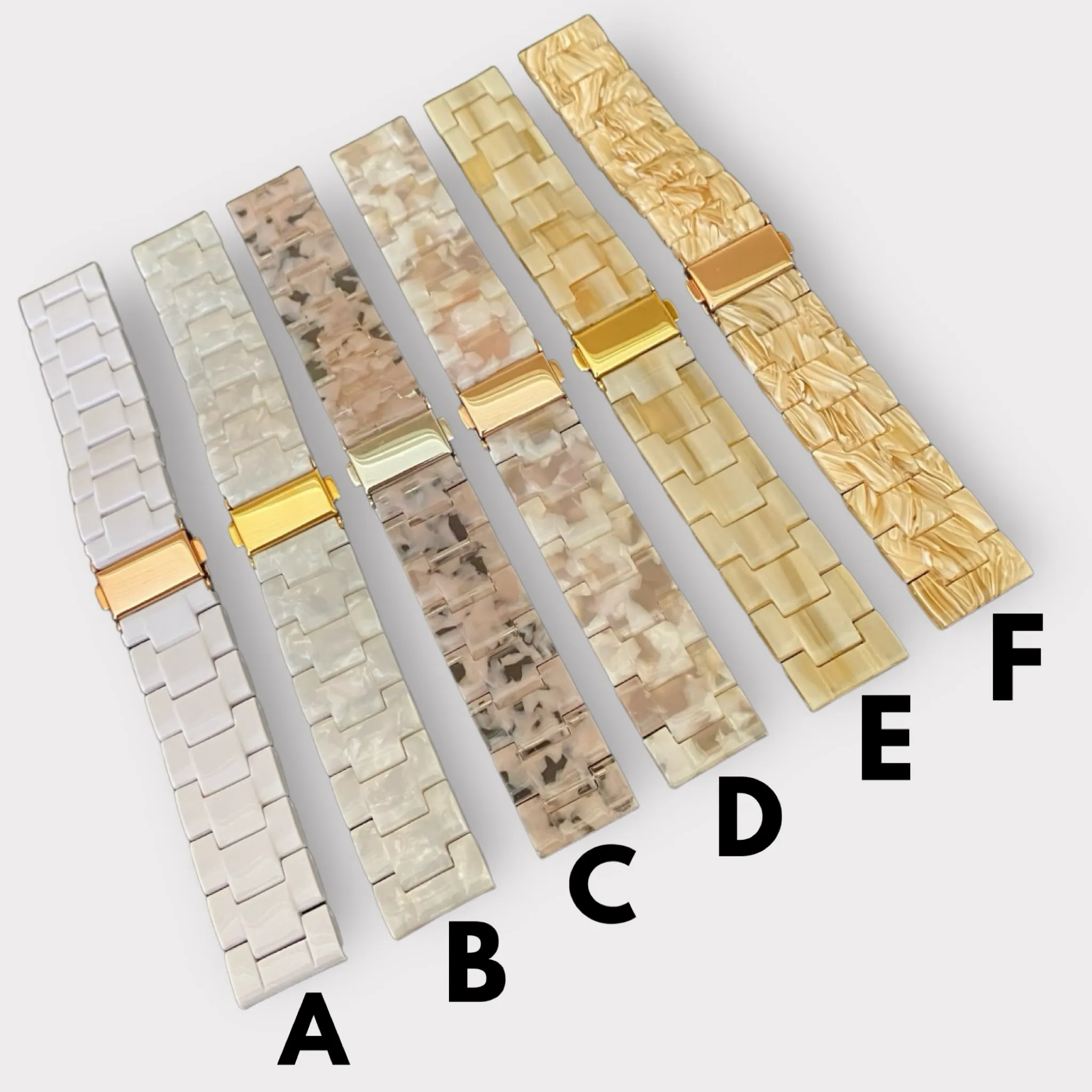 Samsung Galaxy Resin Watch Band Gold Adapter & Clasp