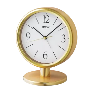 Seiko Clocks Ono Desk & Table Clock in Gold Model: QHE186GLH
