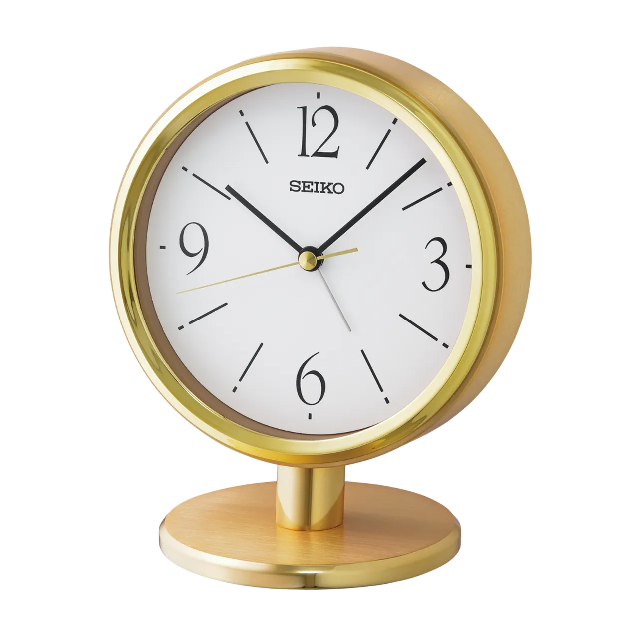 Seiko Clocks Ono Desk & Table Clock in Gold Model: QHE186GLH