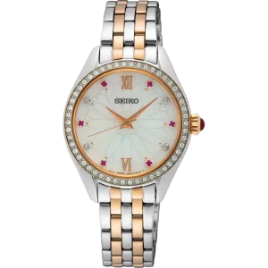 Seiko Conceptual Series Rose Gold Crystals Ladies Watch SUR542P