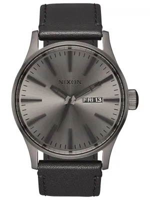Sentry Leather Gunmetal/Black Watch