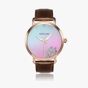 Shepherd's Delight Automatic 46mm Display Back Leather Strap Watch For Her