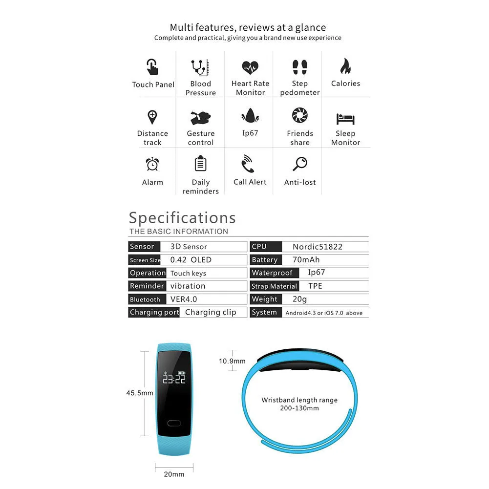 Sidiou Group Bluetooth Heart Rate Smart Watch Smart Watch
