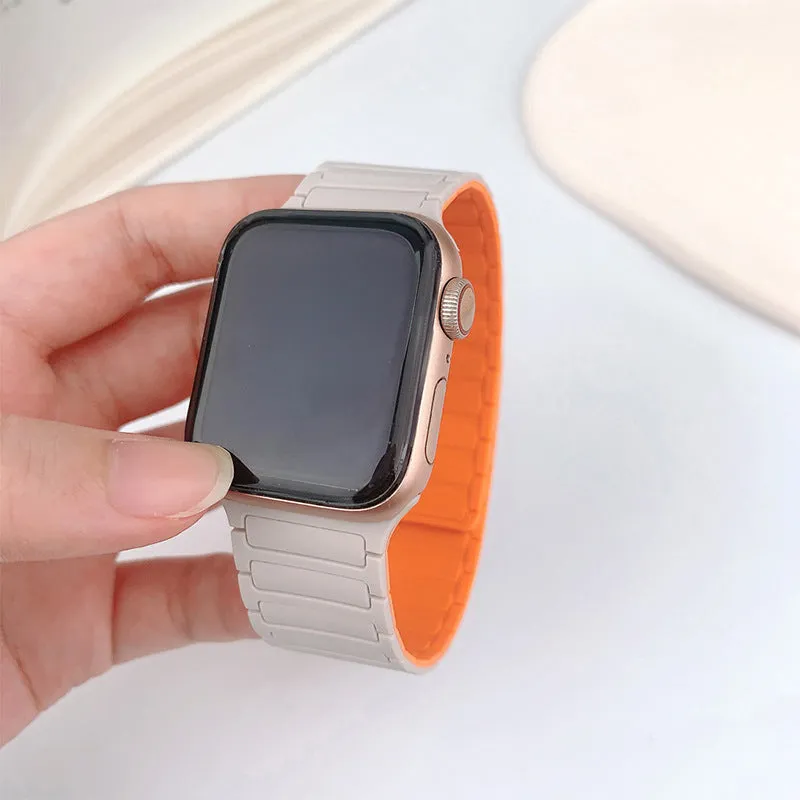 Silicone magnetic loop watch band For Apple Watch