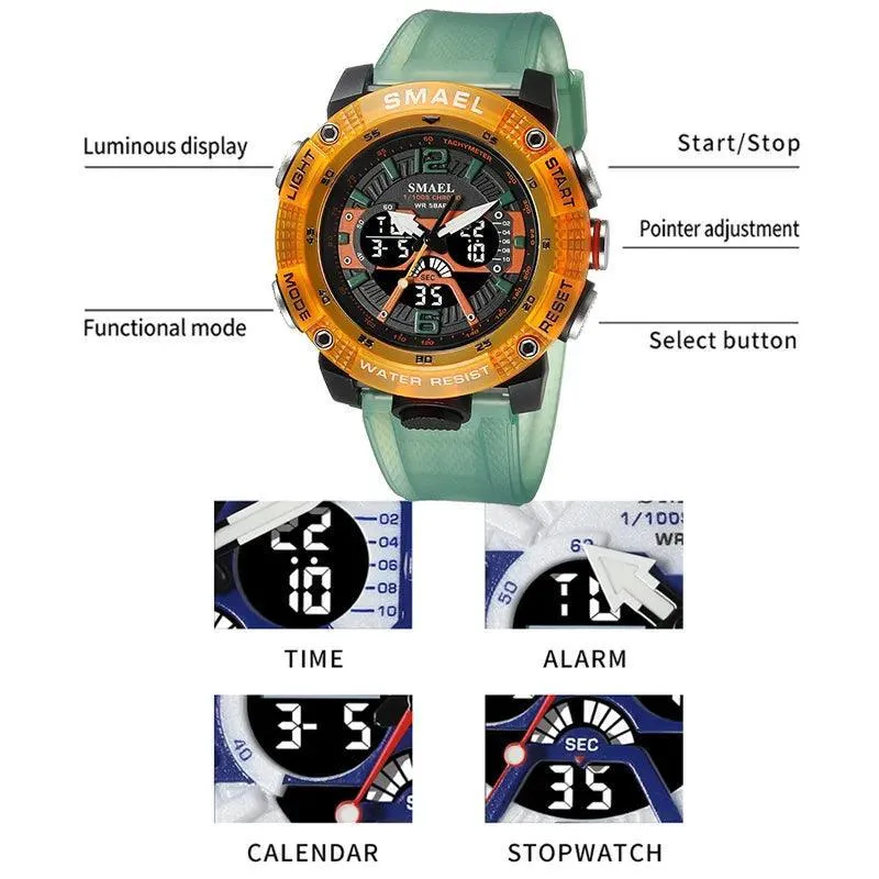 SMAEL Waterproof Chronograph Sport Watch: Durable Outdoor Timepiece