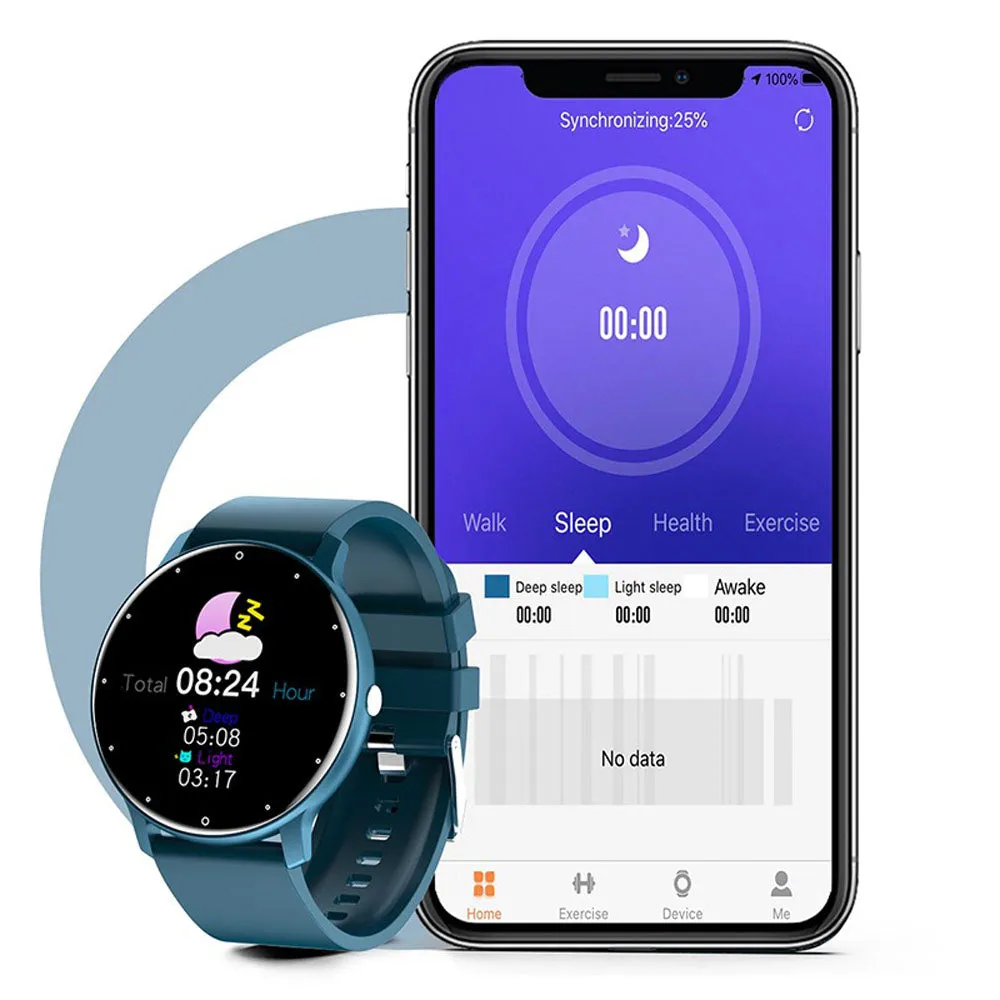 Smart Watch for Men Women Heart Rate, Blood Pressure, Sleep Monitoring, Long Battery Life