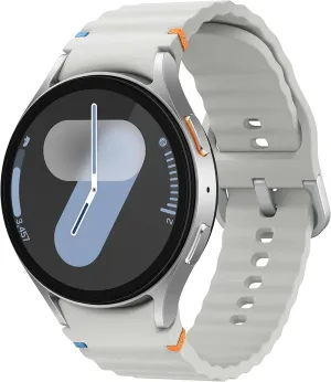 Smart Watch7 : 44mm Silver, Bluetooth   LTE | AI-Powered Smartwatch with Health Tracking | Dual GPS & Heart Monitor | 1-Year Warranty| Easy 15-Day Returns | Free Earbuds pro