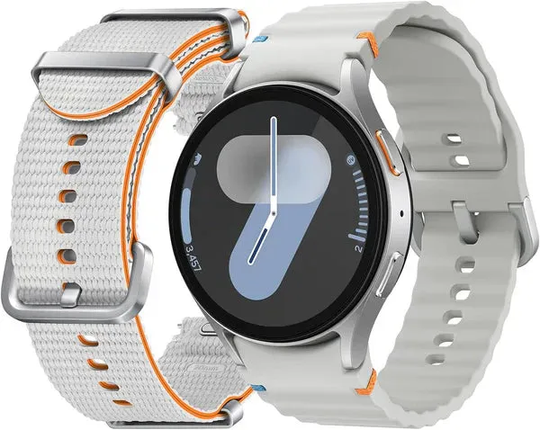 Smart Watch7 : 44mm Silver, Bluetooth   LTE | AI-Powered Smartwatch with Health Tracking | Dual GPS & Heart Monitor | 1-Year Warranty| Easy 15-Day Returns | Free Earbuds pro