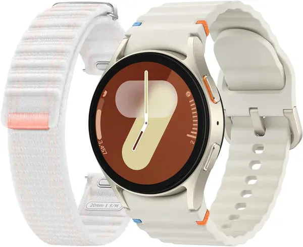 Smart Watch7 : 44mm Silver, Bluetooth   LTE | AI-Powered Smartwatch with Health Tracking | Dual GPS & Heart Monitor | 1-Year Warranty| Easy 15-Day Returns | Free Earbuds pro