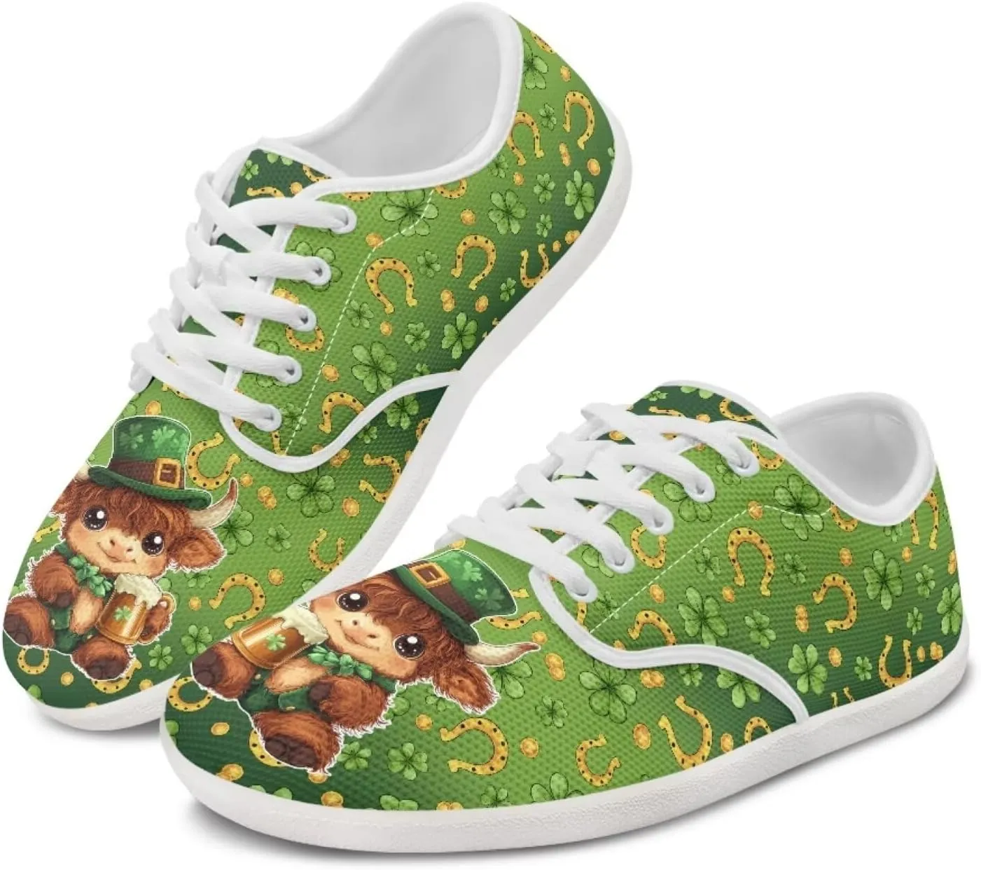 St. Patrick's Day Shoes for Women's Fashion Barefoot Sneakers Shoes Comfortable Quick Fit Sports Shoes