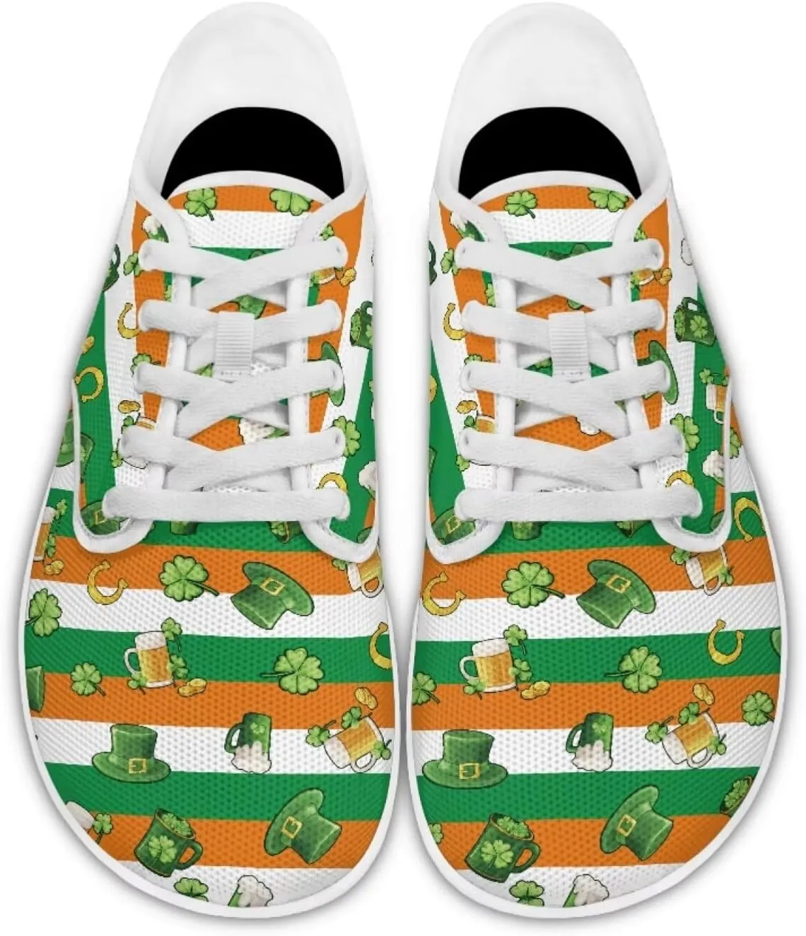 St. Patrick's Day Shoes for Women's Fashion Barefoot Sneakers Shoes Comfortable Quick Fit Sports Shoes