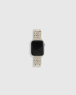Stainless Steel & Pave Bracelet Apple Watch Band
