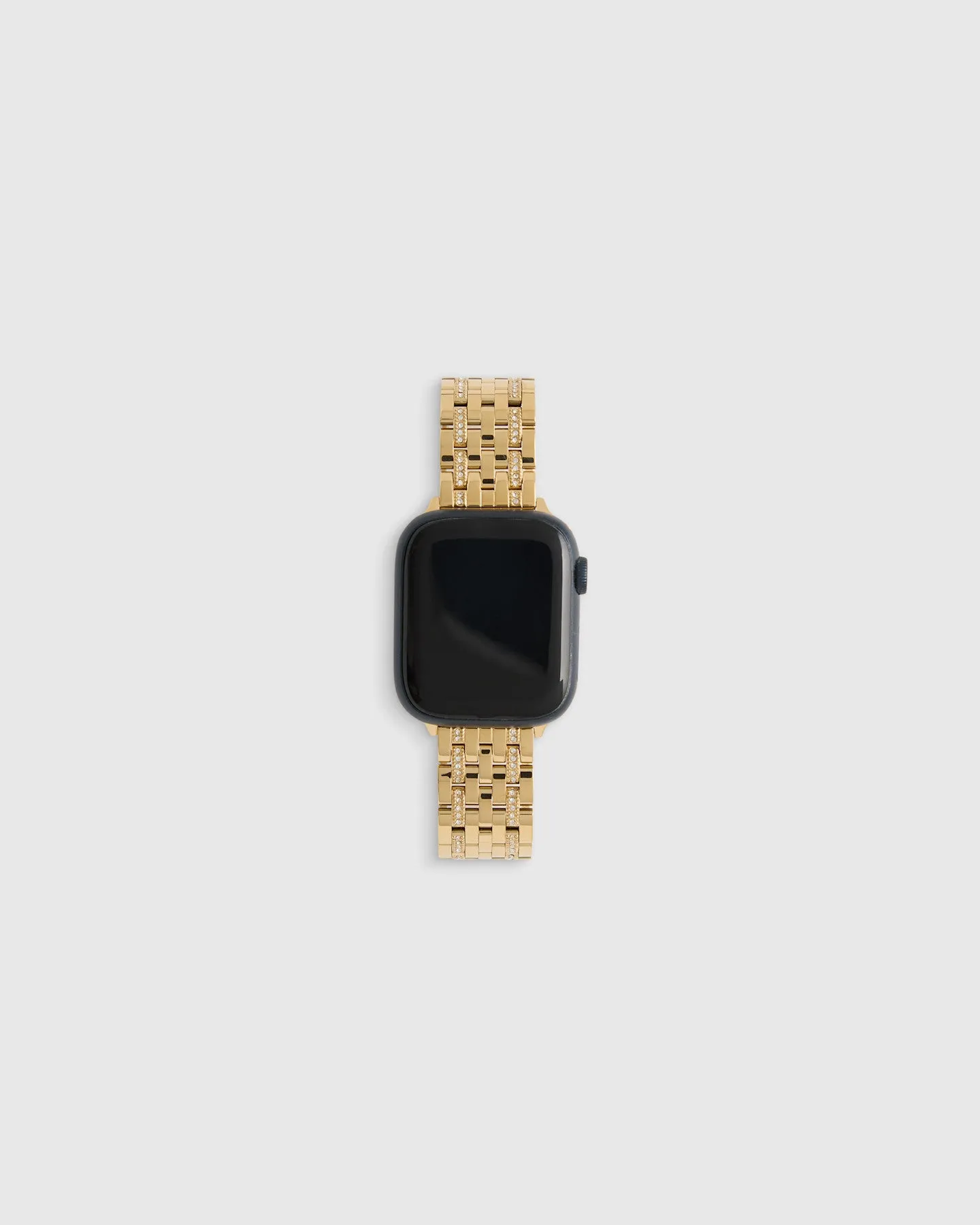 Stainless Steel & Pave Bracelet Apple Watch Band