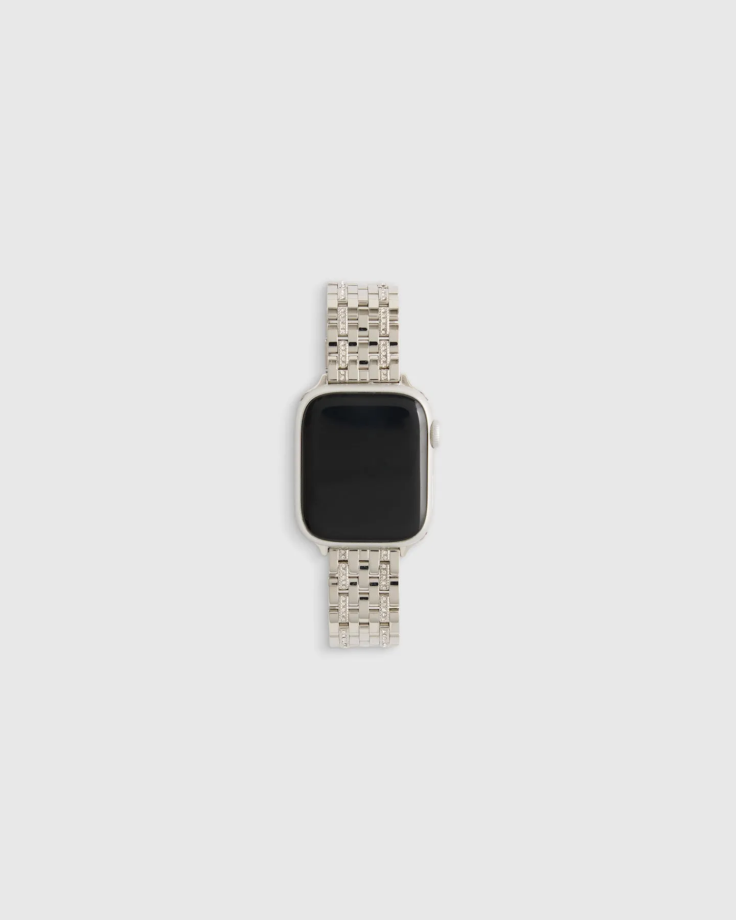 Stainless Steel & Pave Bracelet Apple Watch Band