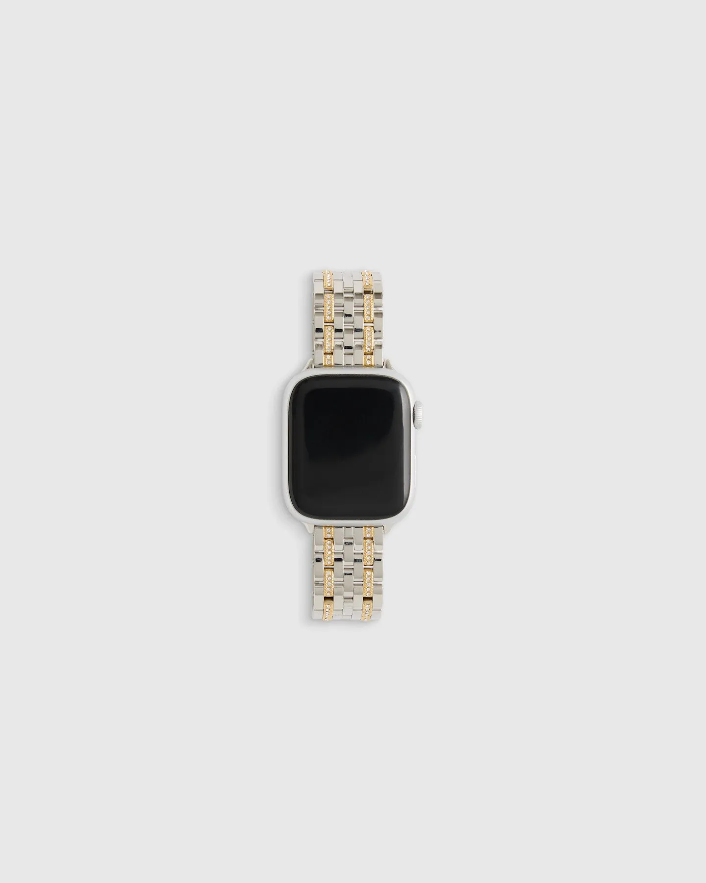 Stainless Steel & Pave Bracelet Apple Watch Band