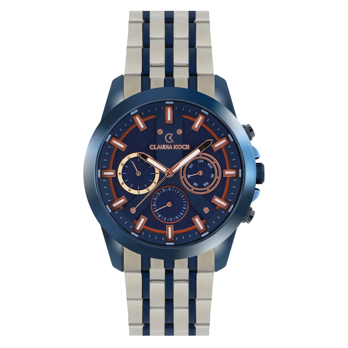 Stainless Steel Multifunctional Analog Men Watch