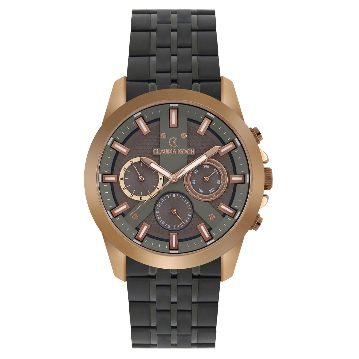 Stainless Steel Multifunctional Analog Men Watch