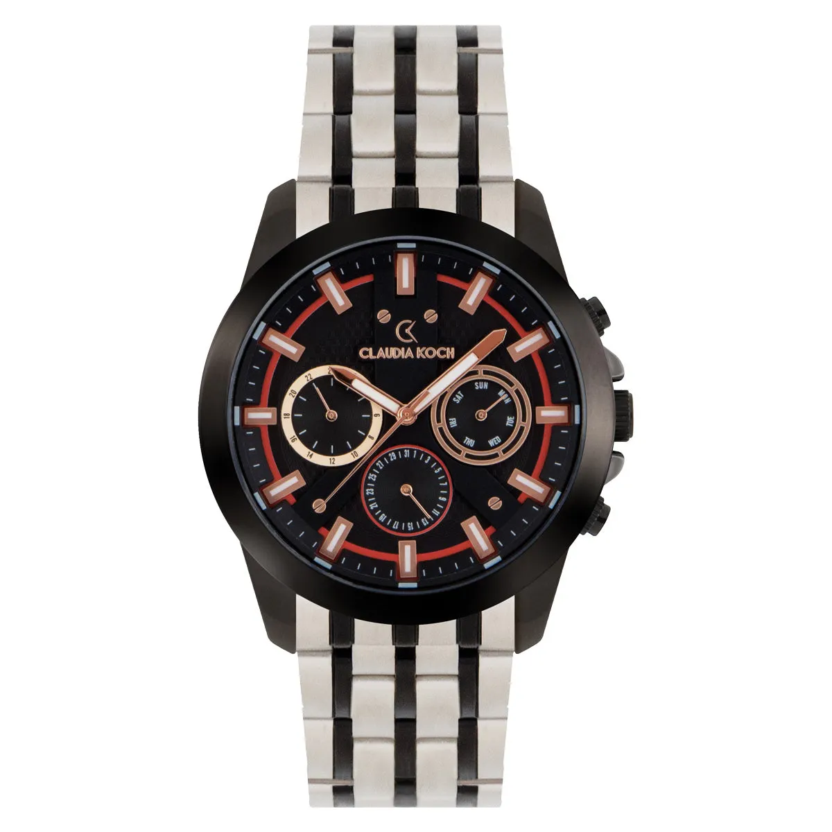 Stainless Steel Multifunctional Analog Men Watch