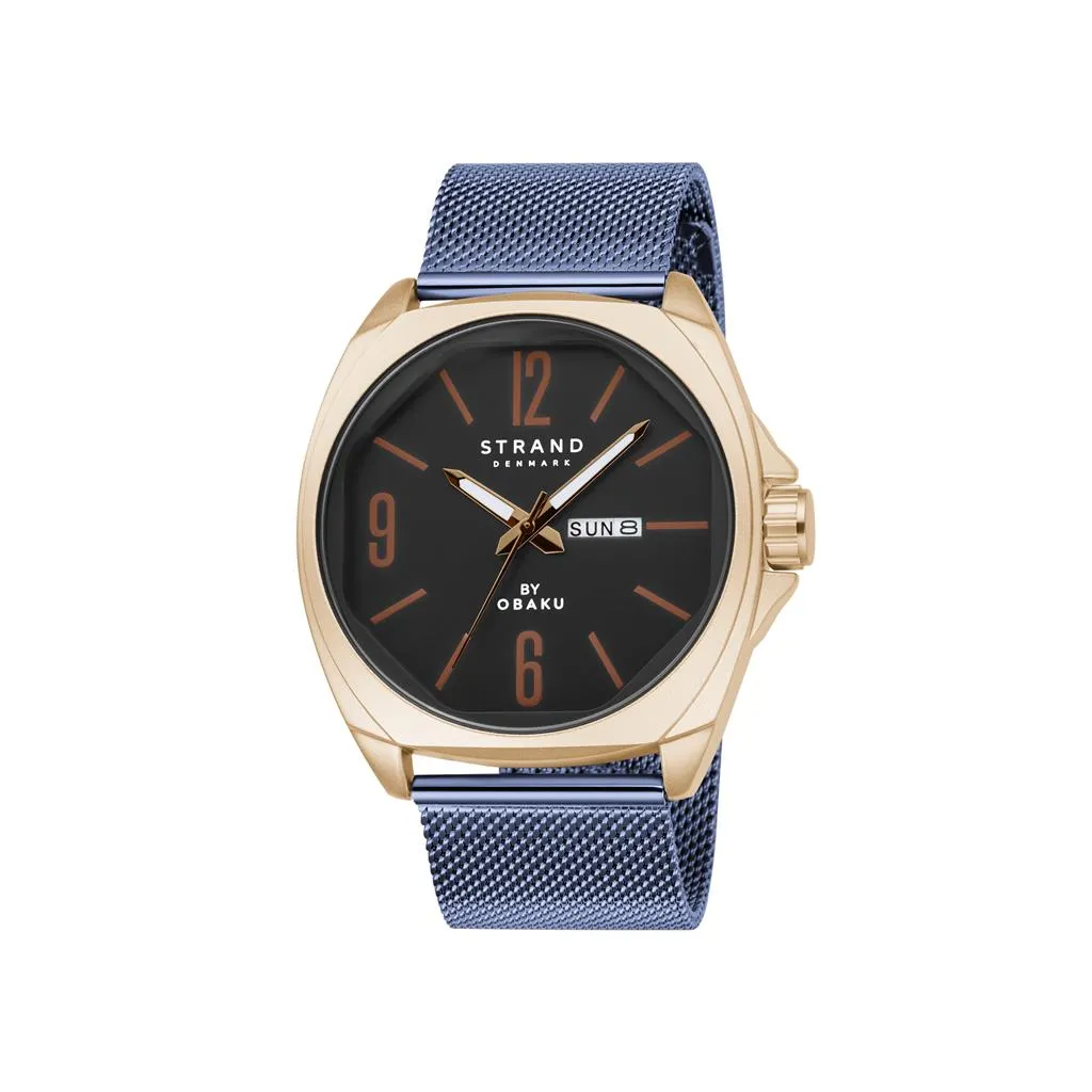 Stainless Steel Rose Gold Plated Douglas Ocean Watch by Obaku