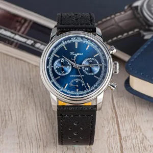 Sugess ST1906 chronograph energy reserve indicator seagull movement men's watch multi-functional mechanical men's watch business