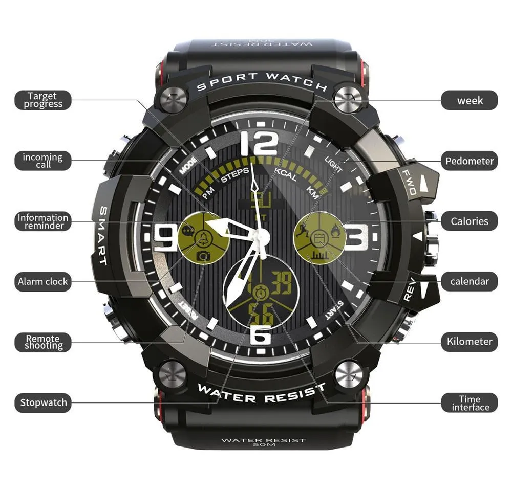 Tactical Smartwatch For Android & iOS With 1.58 Inch LCD Screen