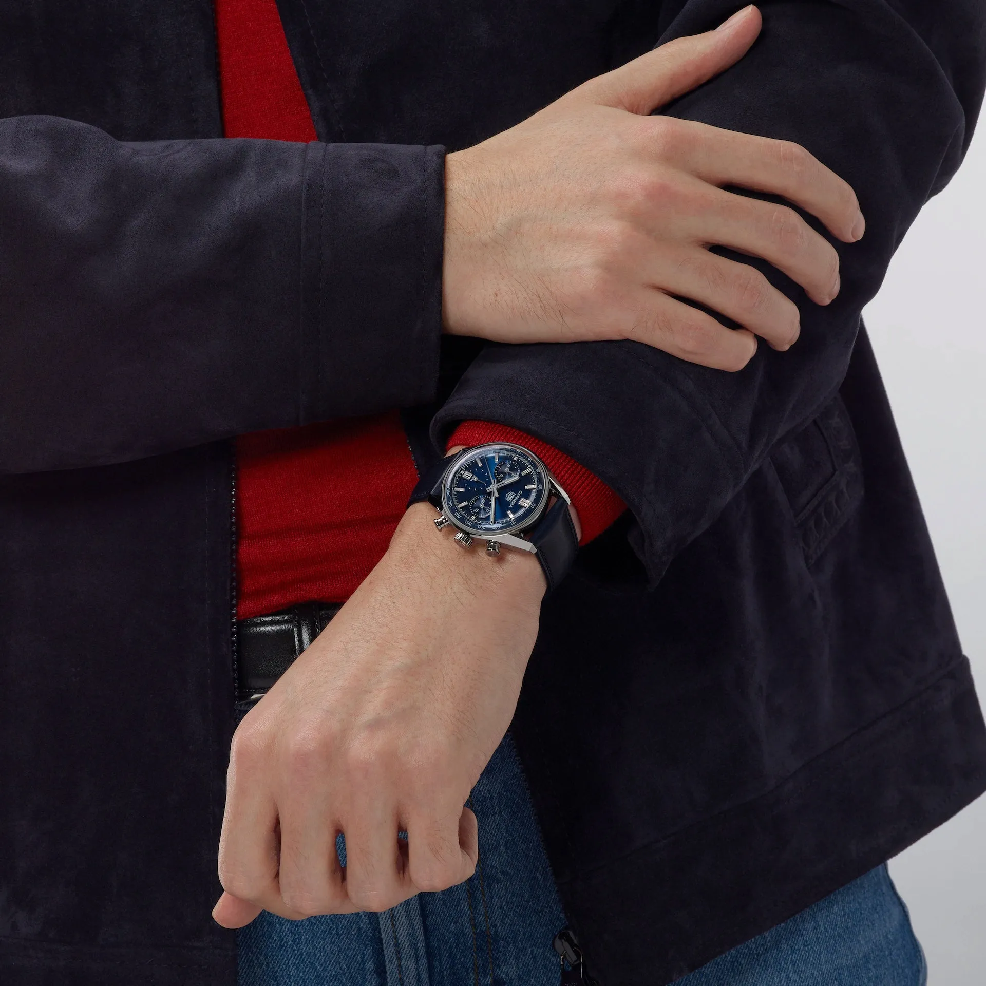 Tag Heuer Carrera Men's Blue Chronograph Watch CBS2212.FC6535