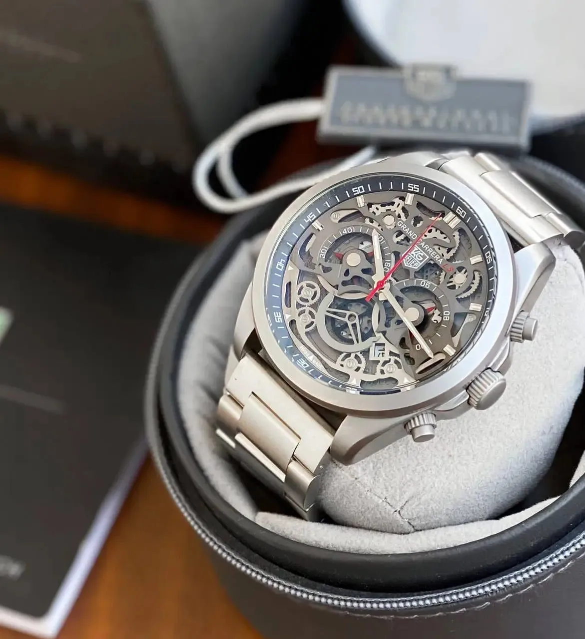 Tag Heuer CR7 Men's Watch - 7AAA Premium Collection | Grey Dial & Chain | Chronograph