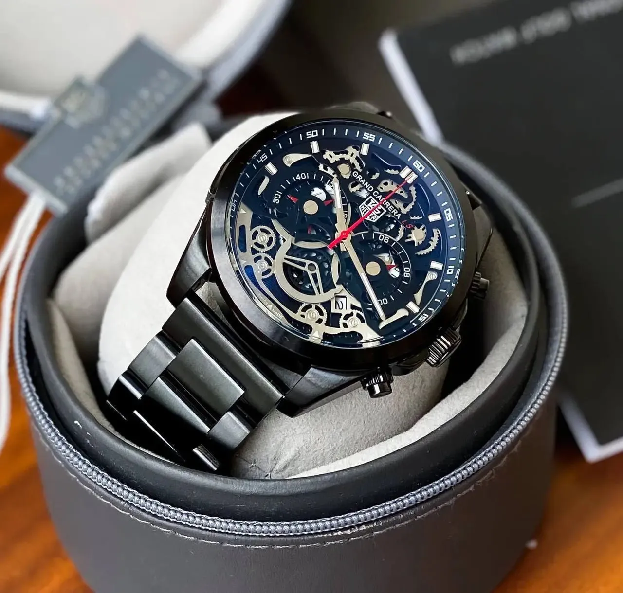 Tag Heuer CR7 Men's Watch - 7AAA Premium Collection | Grey Dial & Chain | Chronograph