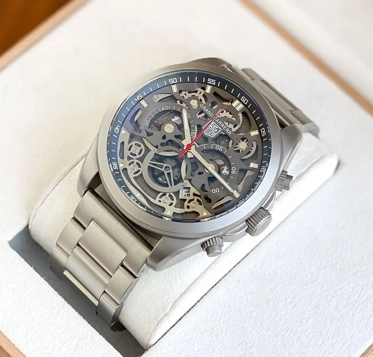 Tag Heuer CR7 Men's Watch - 7AAA Premium Collection | Grey Dial & Chain | Chronograph