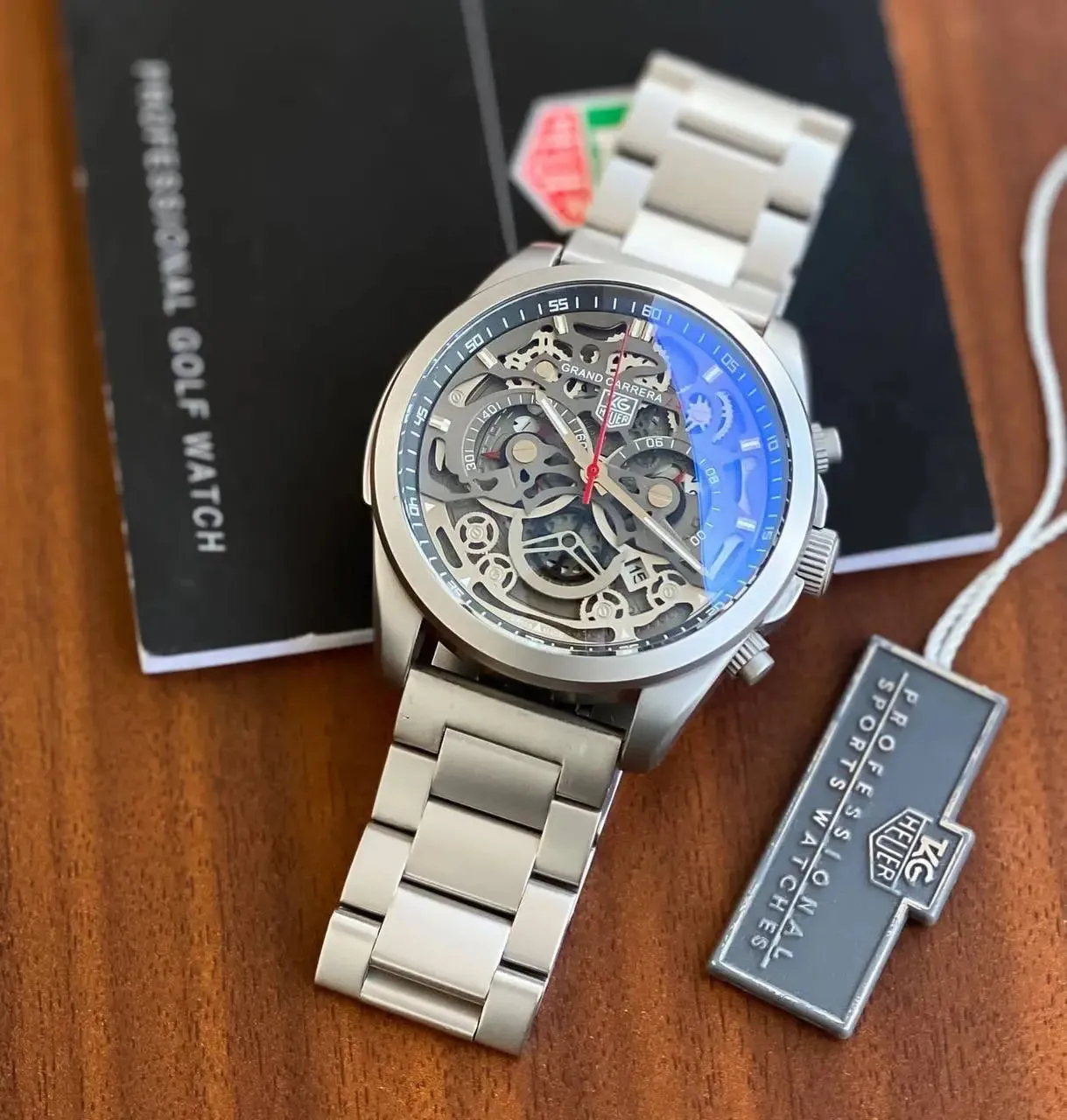 Tag Heuer CR7 Men's Watch - 7AAA Premium Collection | Grey Dial & Chain | Chronograph