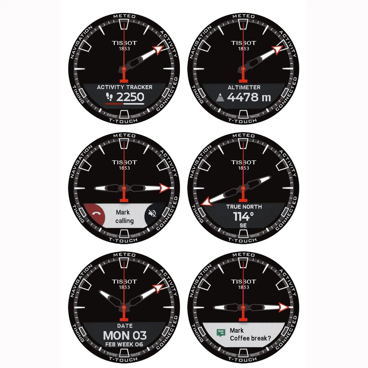 Tissot orologio T-Touch Connect Solar 47,5mm nero quarzo titanio finitura PVD nero T121.420.47.051.04