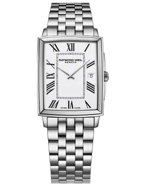 Toccata Men's Rectangular White Dial Bracelet Watch