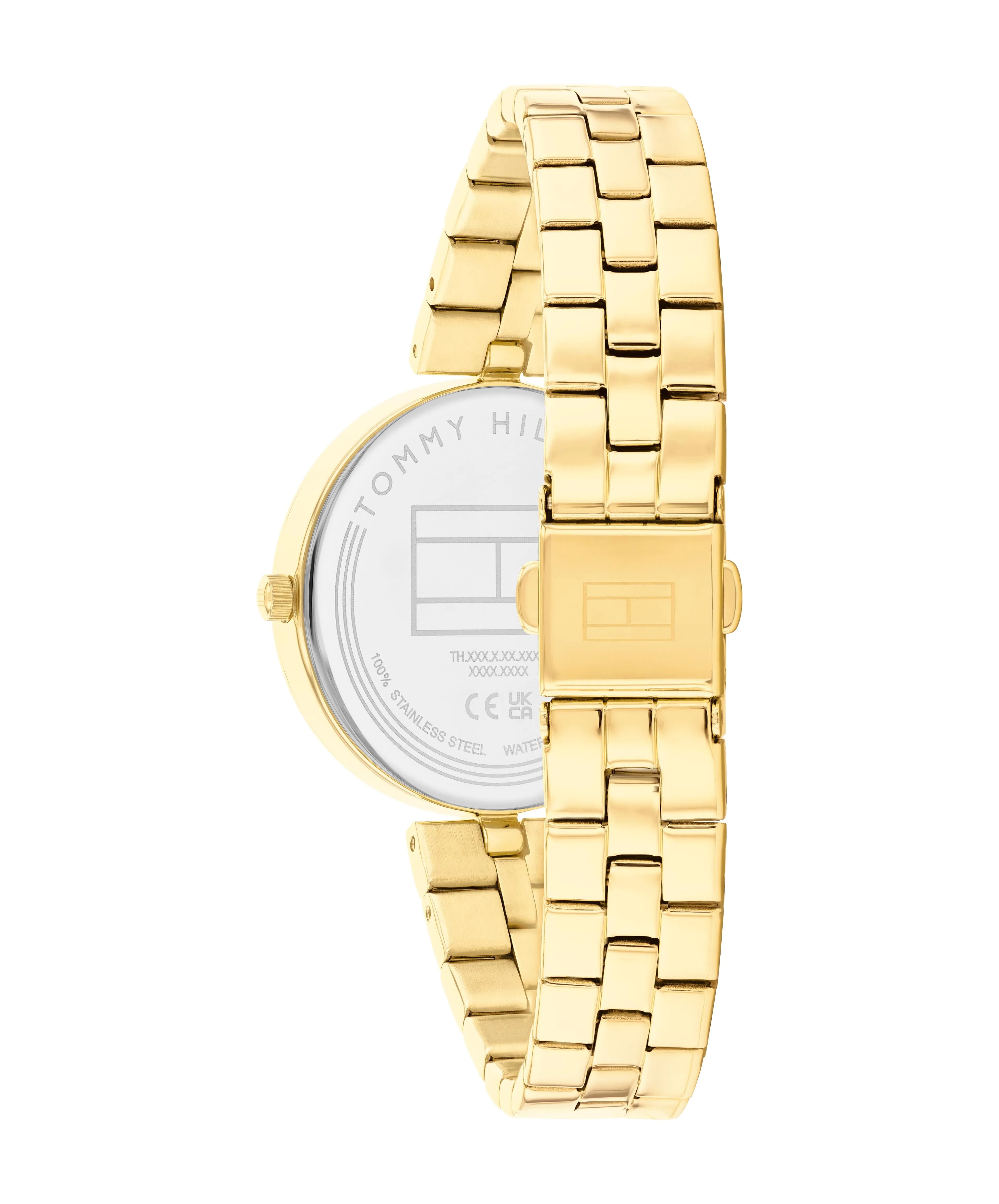 Tommy Hilfiger Ella Ionic Plated Thin Gold Steel Grey Dial Ladies Watch 1782685