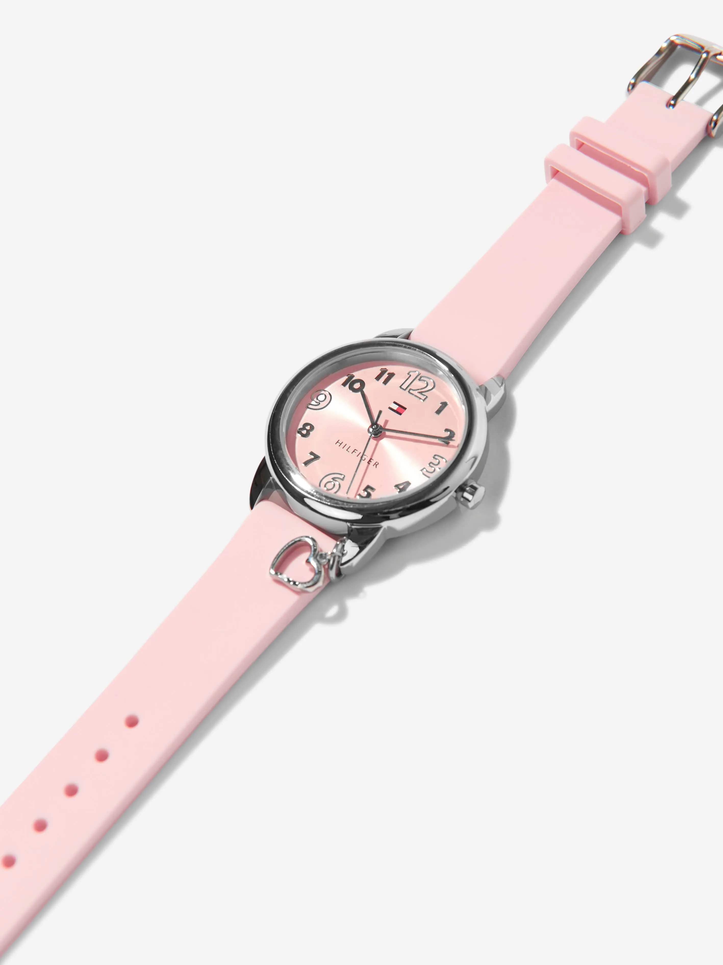 Tommy Hilfiger Girls Silicone Strap Watch in Pink 34mm 9One Size)