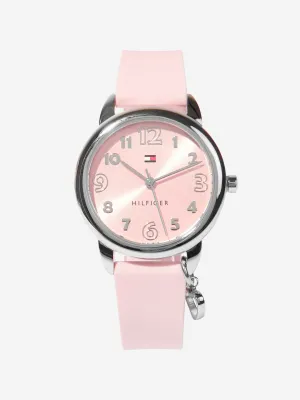 Tommy Hilfiger Girls Silicone Strap Watch in Pink 34mm 9One Size)