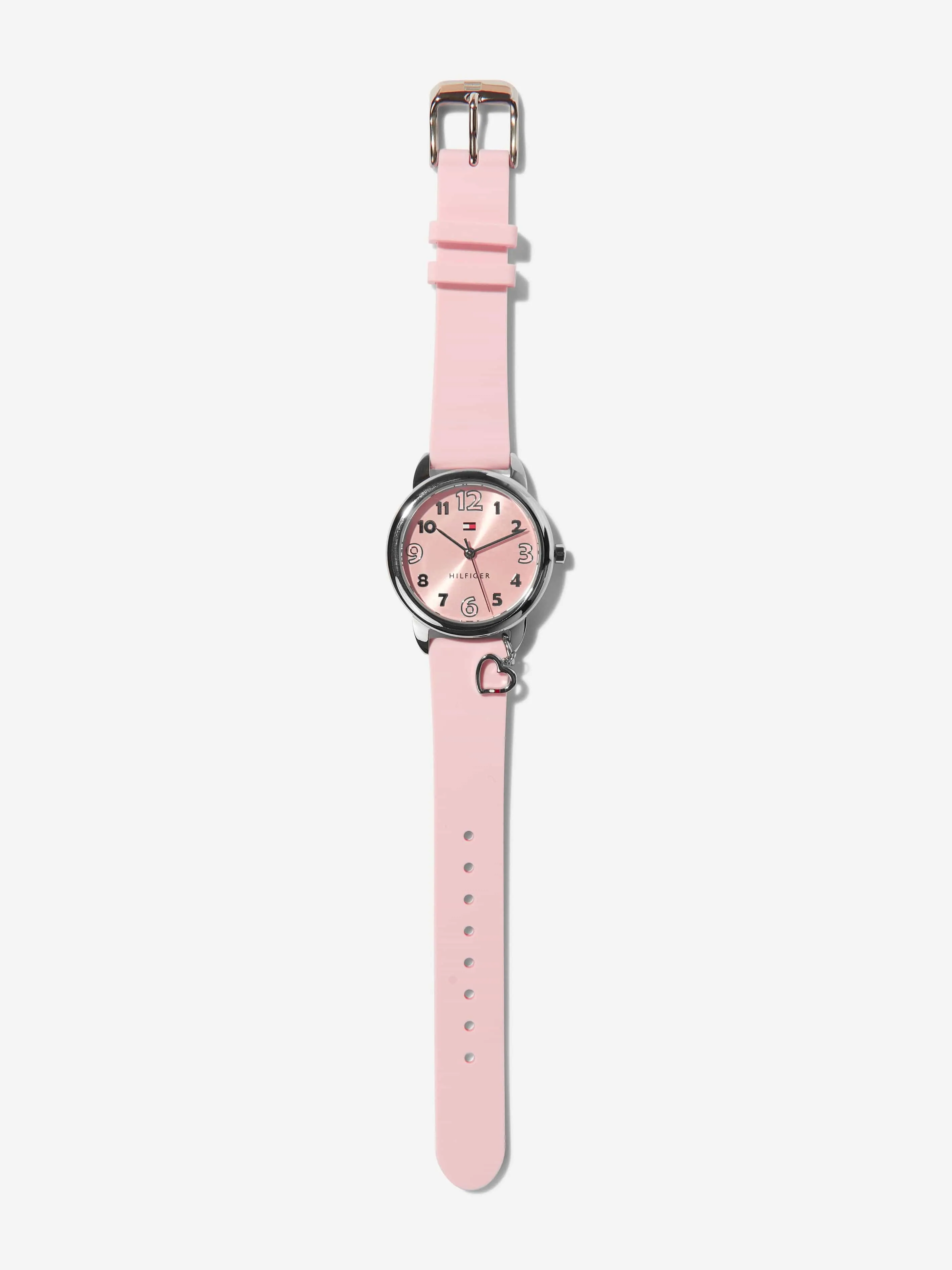 Tommy Hilfiger Girls Silicone Strap Watch in Pink 34mm 9One Size)