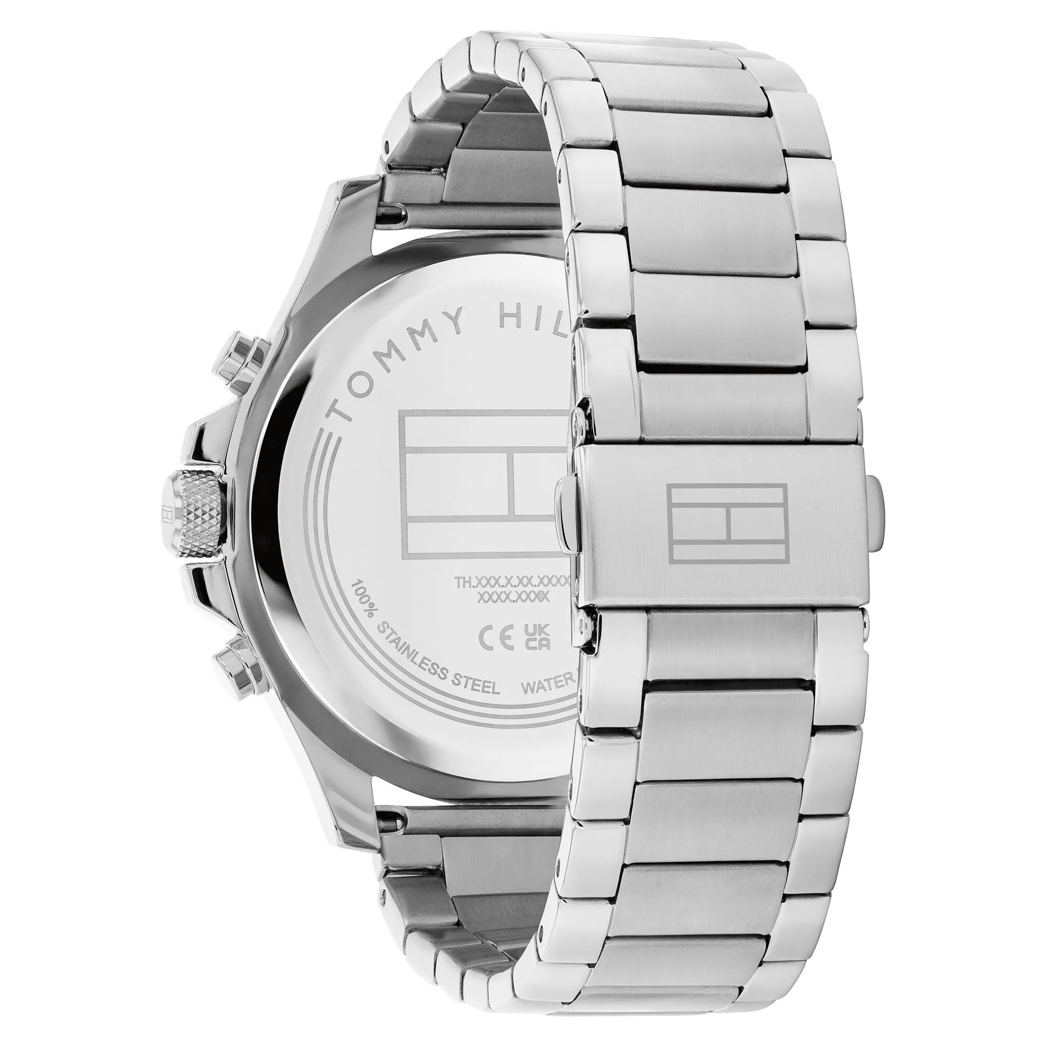 Tommy Hilfiger Stainless Steel Black Dial Multi-function Men's Watch - 1792114