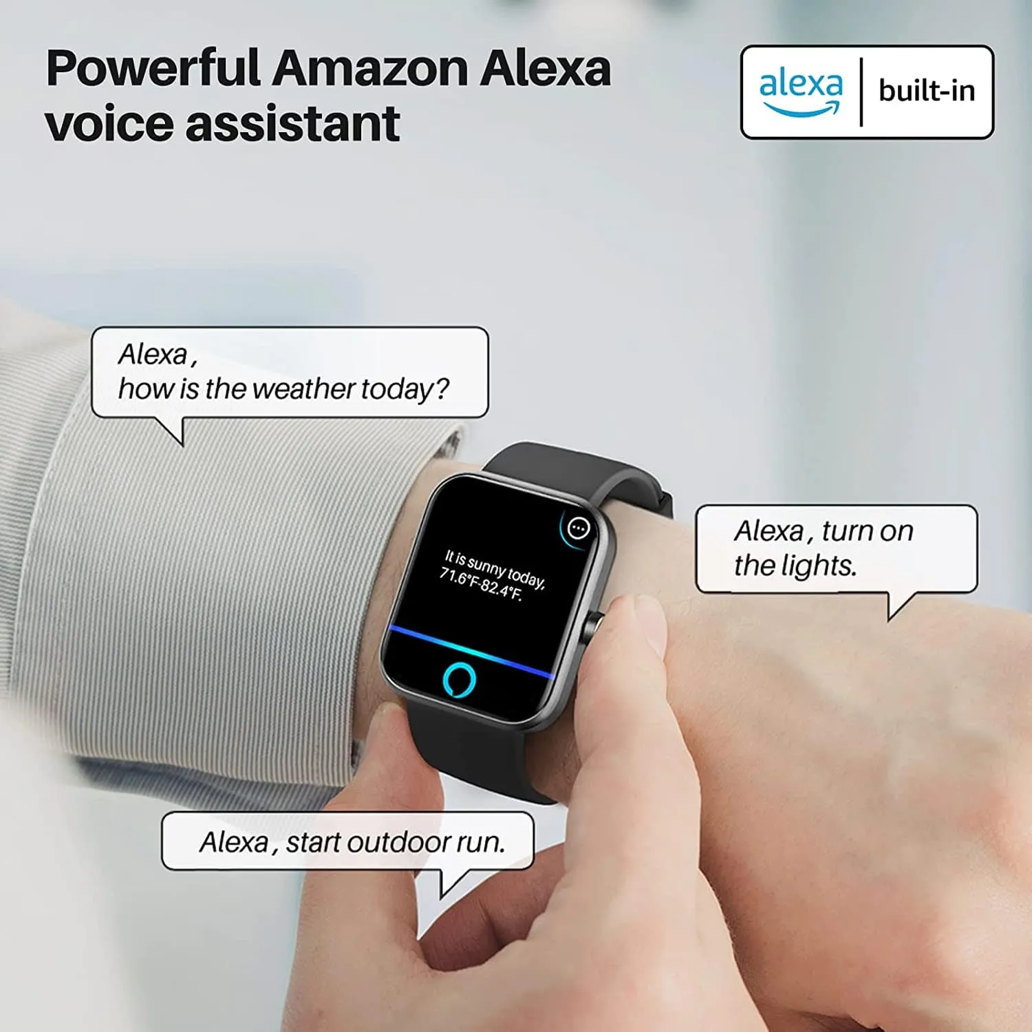TOZO S2 44mm Smart Watch Alexa Built-in Fitness Tracker
