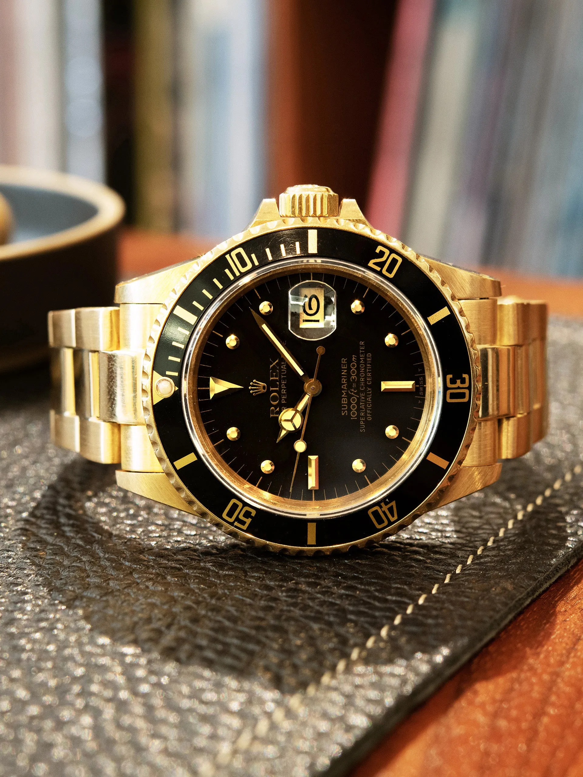 *Unpolished* 1986 Rolex Submariner 18K YG (Ref. 16808) Black Dial